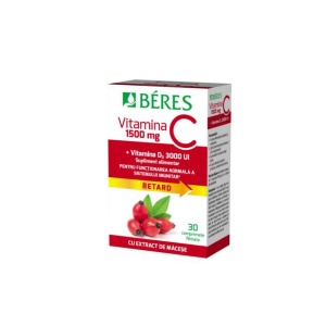 VITAMINA C 1500 MG + VITAMINA D3 3000 UI * 30 COMPRIMATE BERES