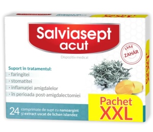 ZDROVIT SALVIASEPT ACUT FARA ZAHAR * 24 COMPRIMATE DE SUPT