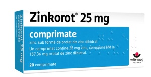 ZINKOROT 25 MG * 20 COMPRIMATE,