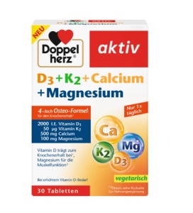 AKTIV D3+K2+CALCIU+MAGNEZIU * 30 COMPRIMATE, DOPPELHERZ