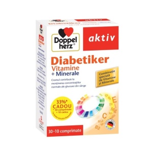 AKTIV VITAMINE SI MINERALE PENTRU DIABETICI * 30 + 10 COMPRIMATE, DOPPELHERZ