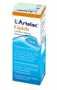 ARTELAC LIPIDS * 10 ML, PICATURI OFTALMICE GEL, BAUSCH+LOMB
