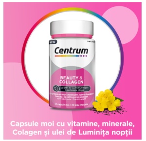 CENTRUM BEAUTY & COLLAGEN CU ULEI DE LUMINITA NOPTII * 30 CAPSULE MOI