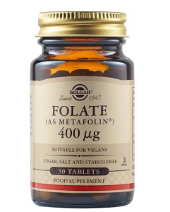 FOLATE (METAFOLIN) 400 mg, 50 tablete, Solgar