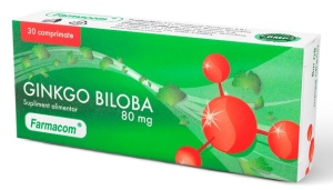 GINKGO BILOBA 80 MG * 30 COMPRIMATE FARMACOM