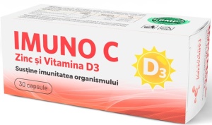Imuno C Zinc si Vitamina D, 30 capsule, Farmacom