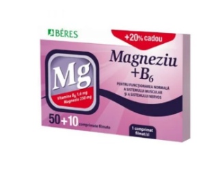 MAGNEZIU-VIT B6 * 50+10 COMPRIMATE FILMATE, BERES