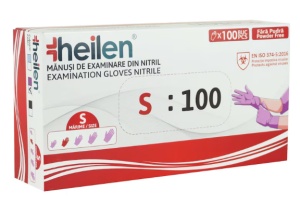 MANUSI EXAM HEILEN NITRIL NEPUDRATE VIOLET MAR.S * 100 BUC