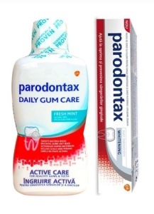 PASTA DE DINTI PARODONTAX WHITENING*75ML+APA DE GURA DAILY*500ML