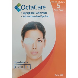 PLASTURI OCULARI STERILI ADULTI 6.5*9.5 CM * 5 BUC OCTA 609