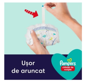 SCUTECE-CHILOTEL DE NOAPTE PAMPERS NIGHT PANTS, MARIMEA 5, 12-17 KG * 22 BUC - Img 5
