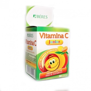 VITAMINA C JUNIOR * 30 COMPRIMATE MASTICABILE, BERES
