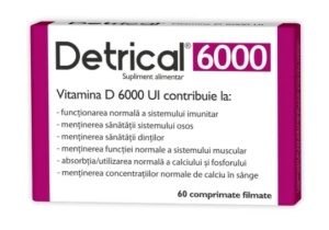 ZDROVIT DETRICAL 6000 UI * 60 COMPRIMATE FILMATE