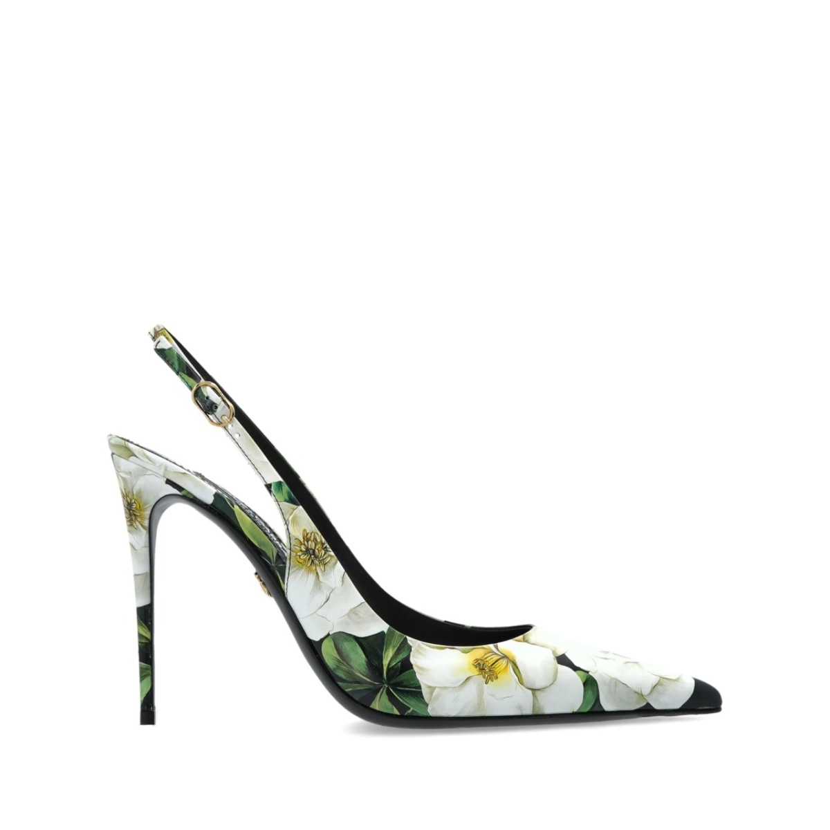 120mm floral-print pumps