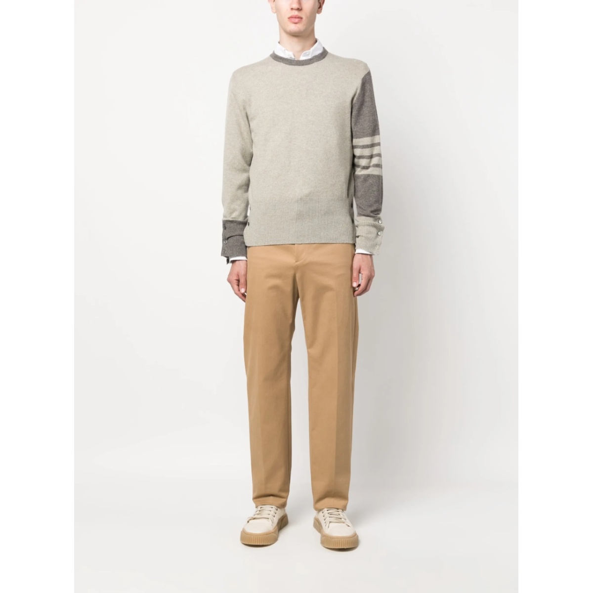 4-Bar Stripe cashmere jumper - Img 2