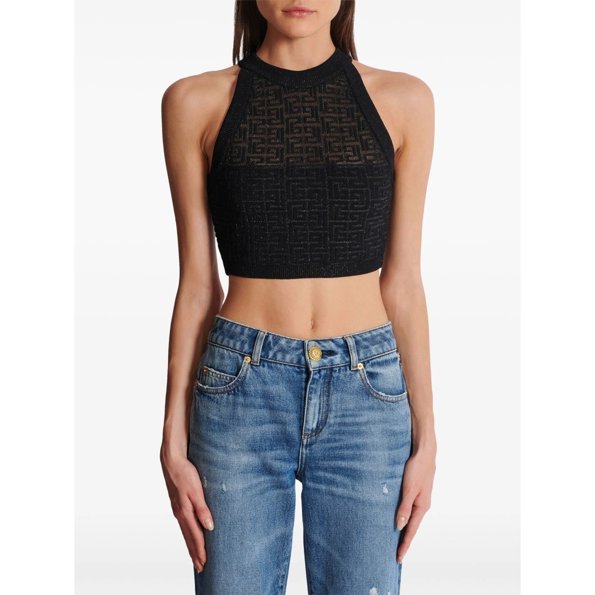 4G halterneck knit top - Img 5