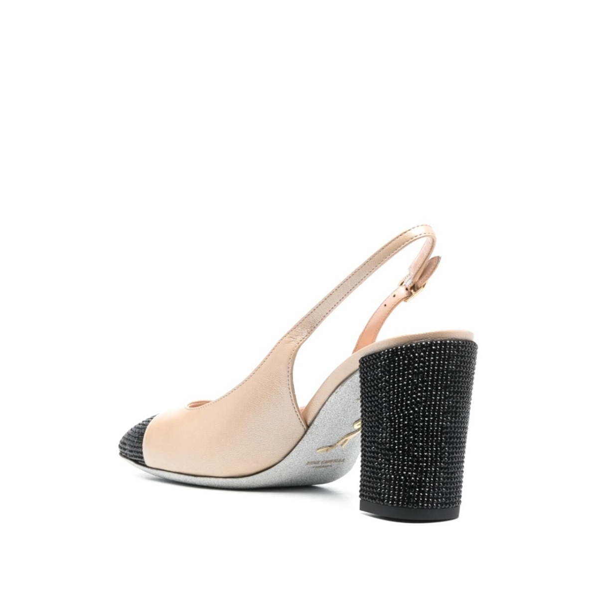 80mm two-tone rhinestone-embellished pumps - Img 3