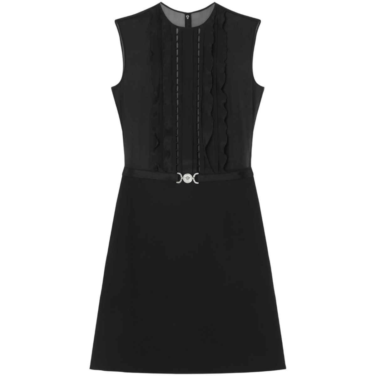A-line silk georgette mini dress