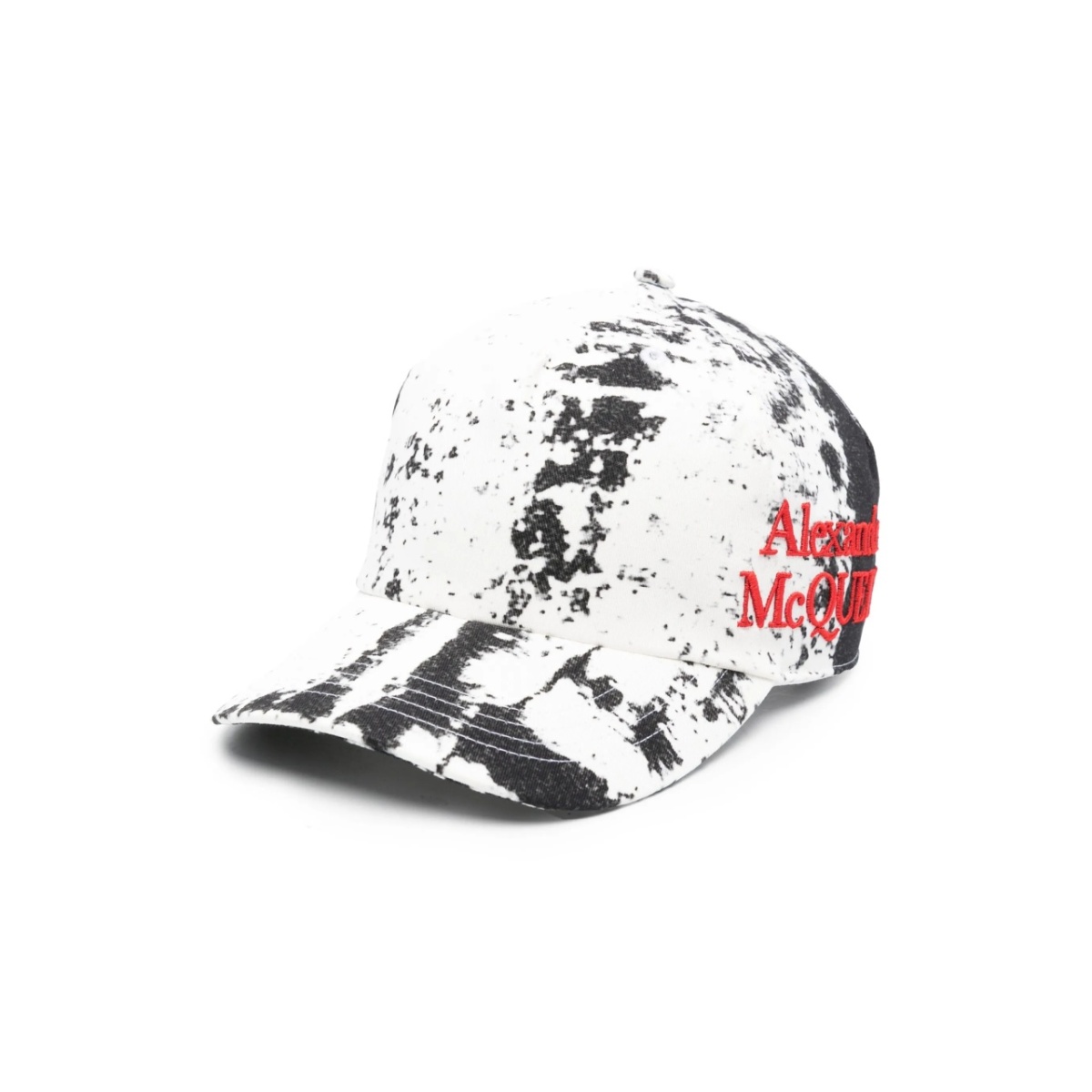 abstract-print cotton hat