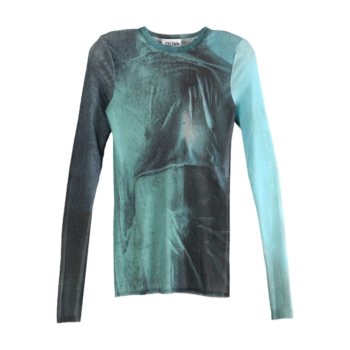abstract-print long-sleeve T-shirt