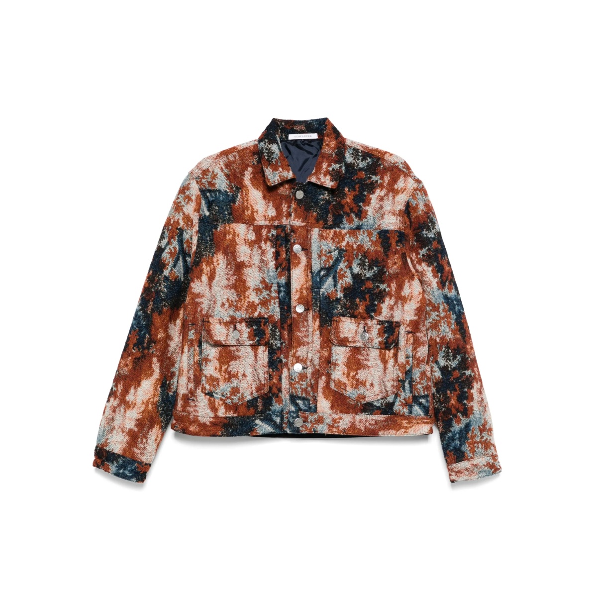 abstract-print shirt jacket