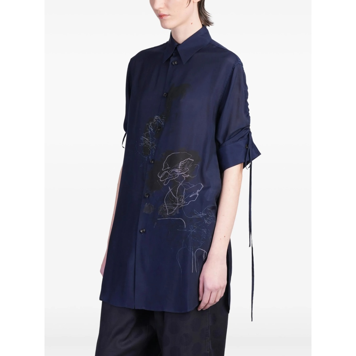 abstract-print shirt