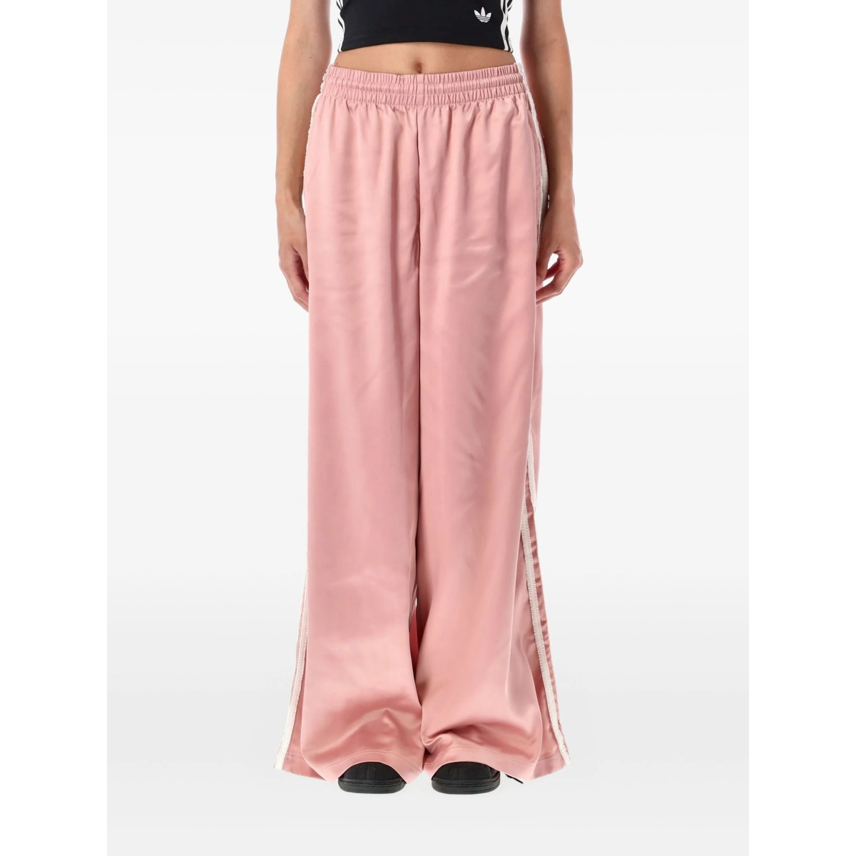 adjustable-waist three-stripes track pant