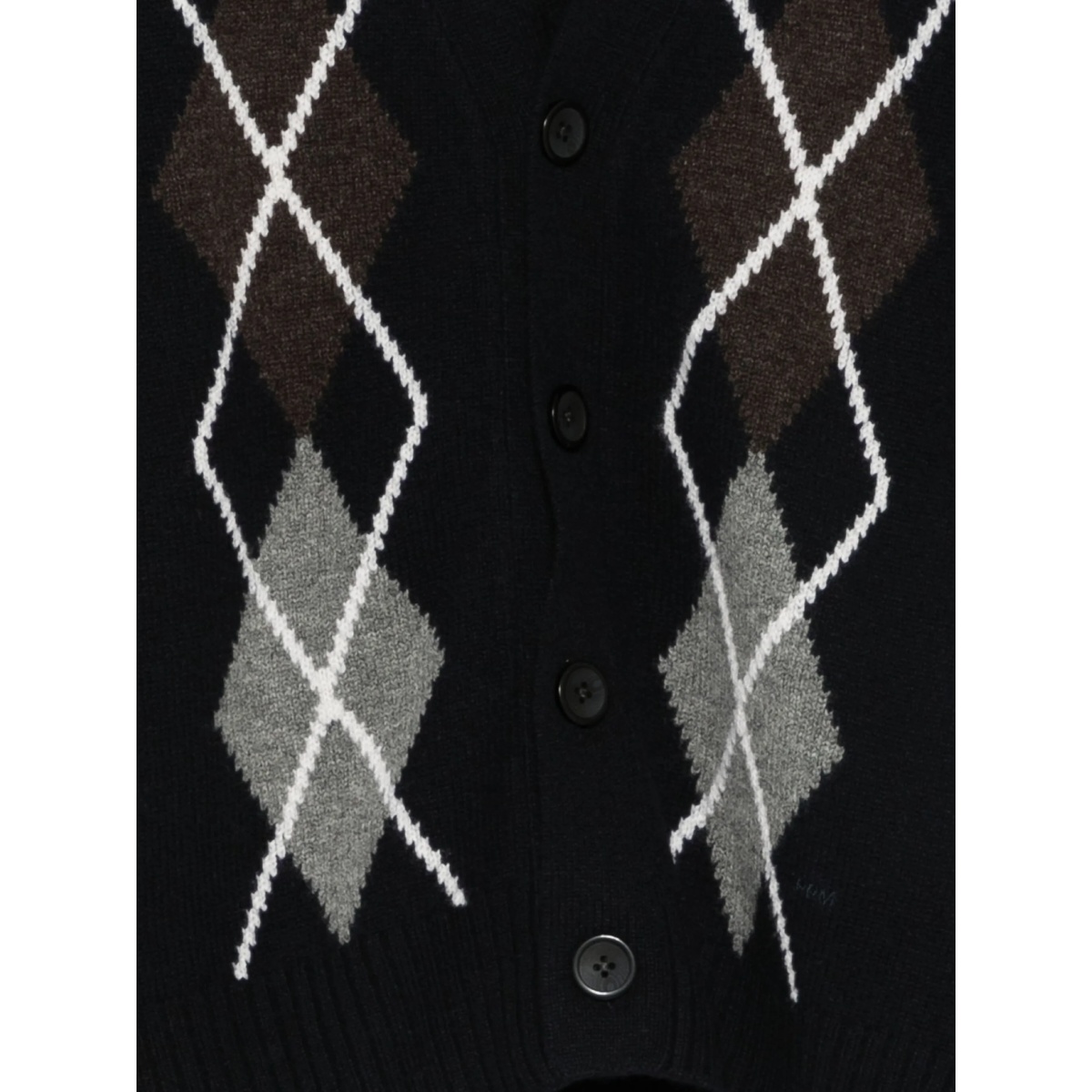 argyle-pattern cardigan - Img 3