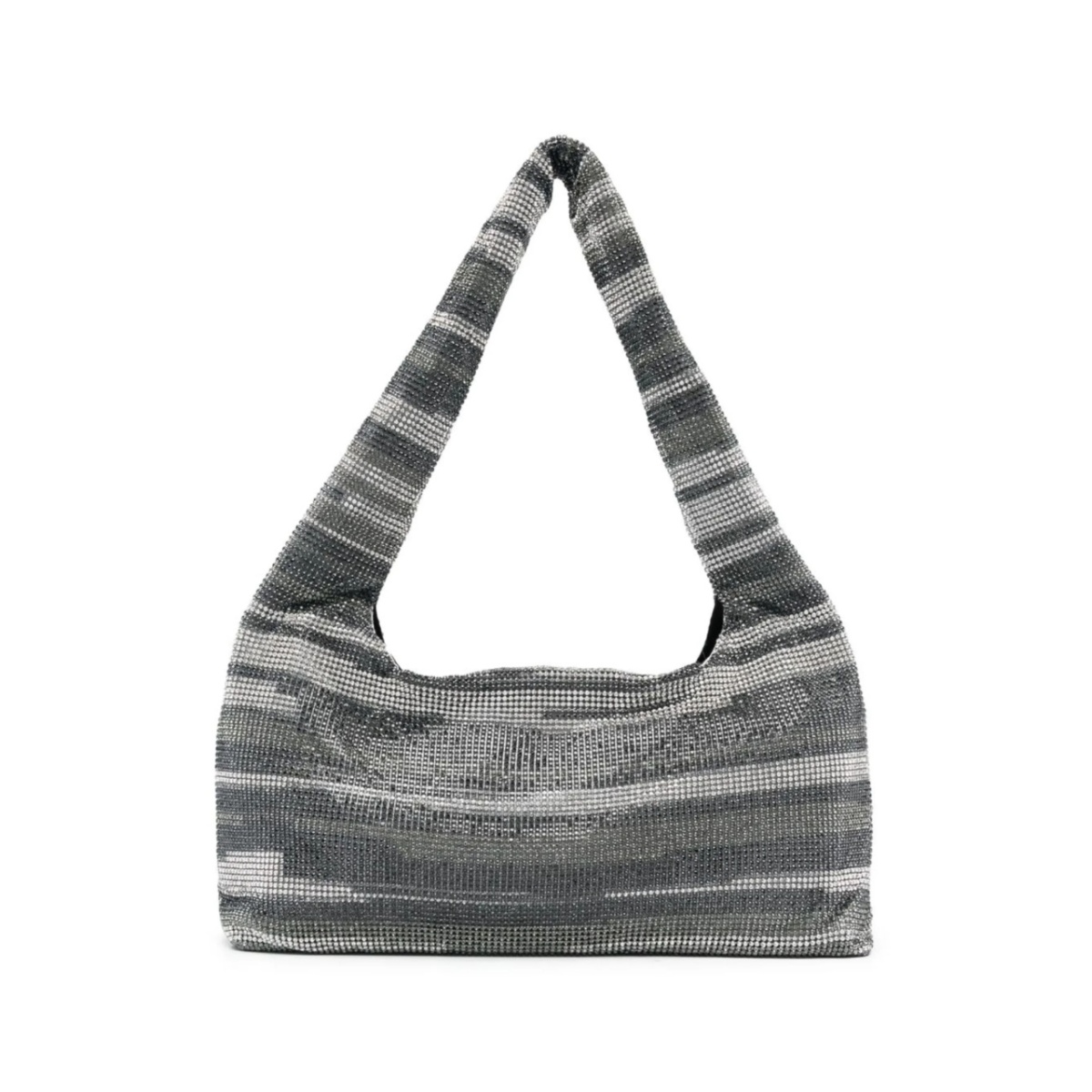 Armpit crystal-embellished mesh bag