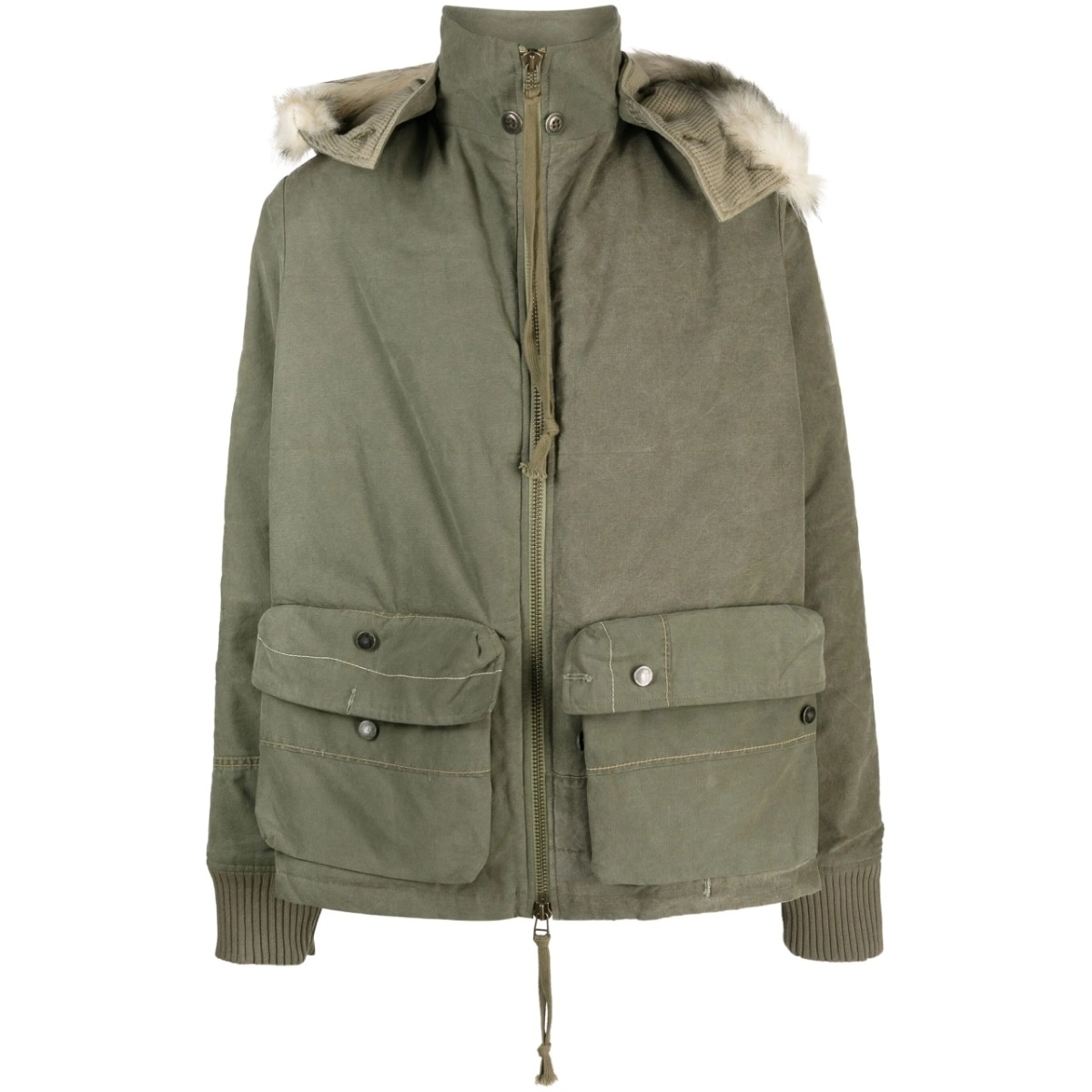 Army Tent Retro zip-up jacket