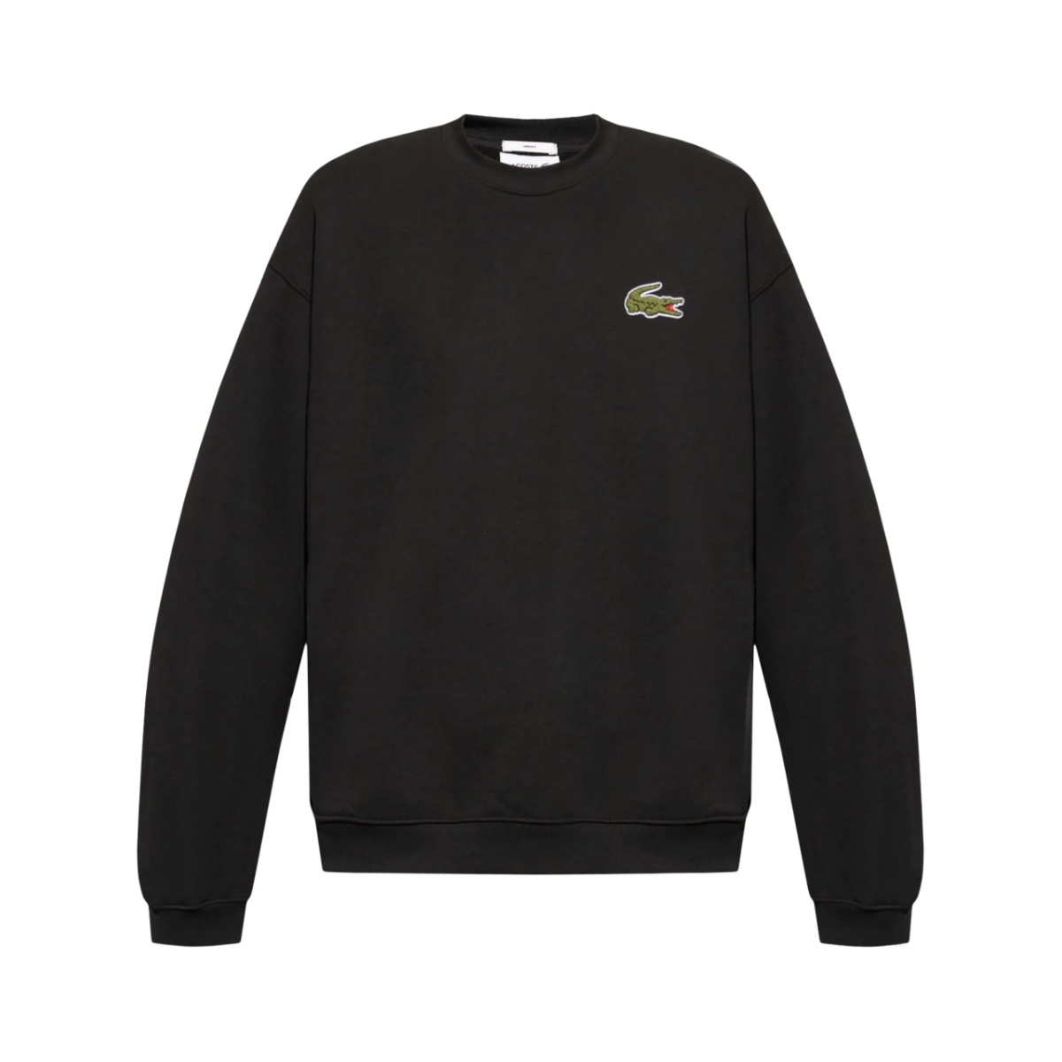 badge fleece sweatshirt