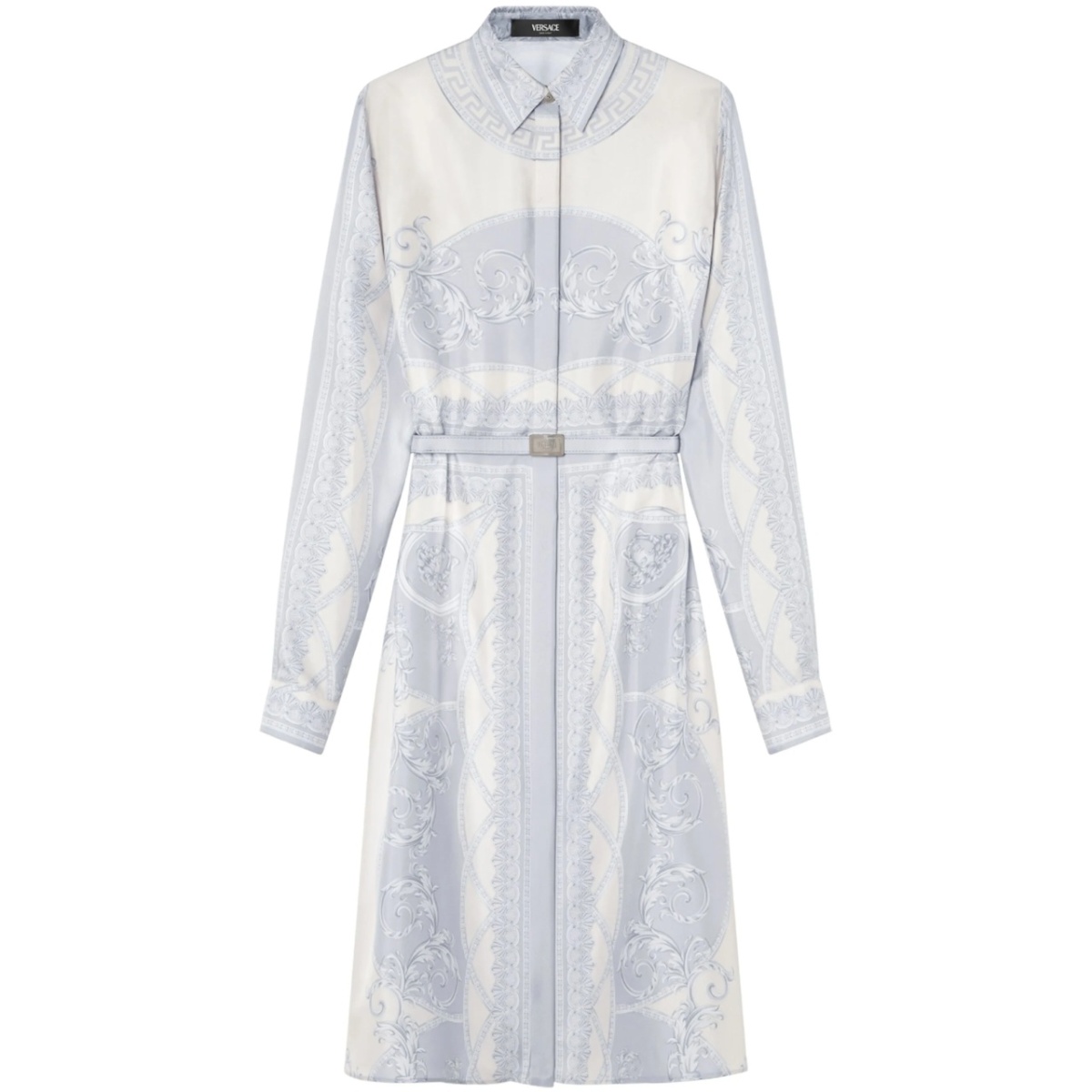 Barocco-print shirt dress