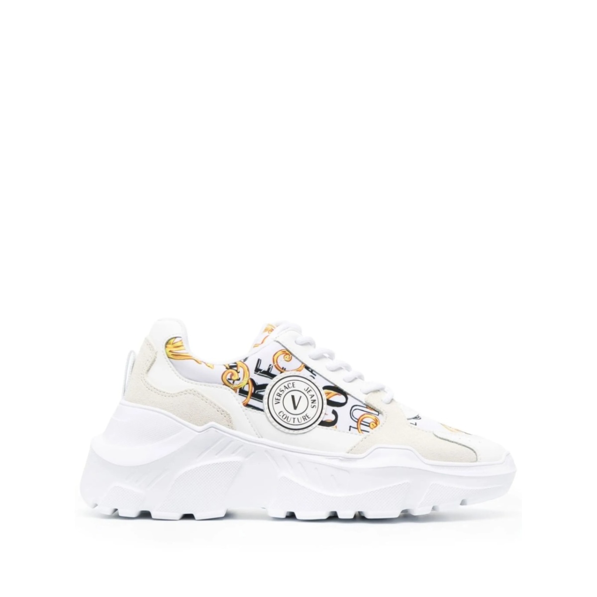 baroque-pattern print sneakers
