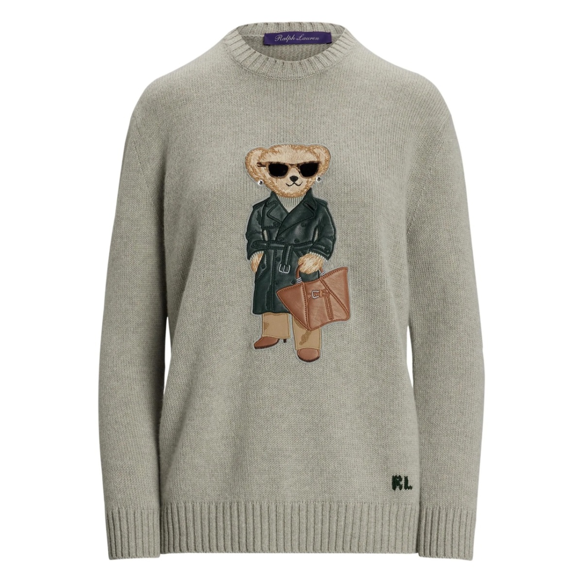 bear-motif knitted sweater