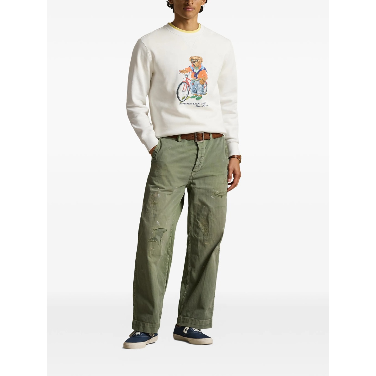 Bear-print crewneck sweatshirt - Img 2