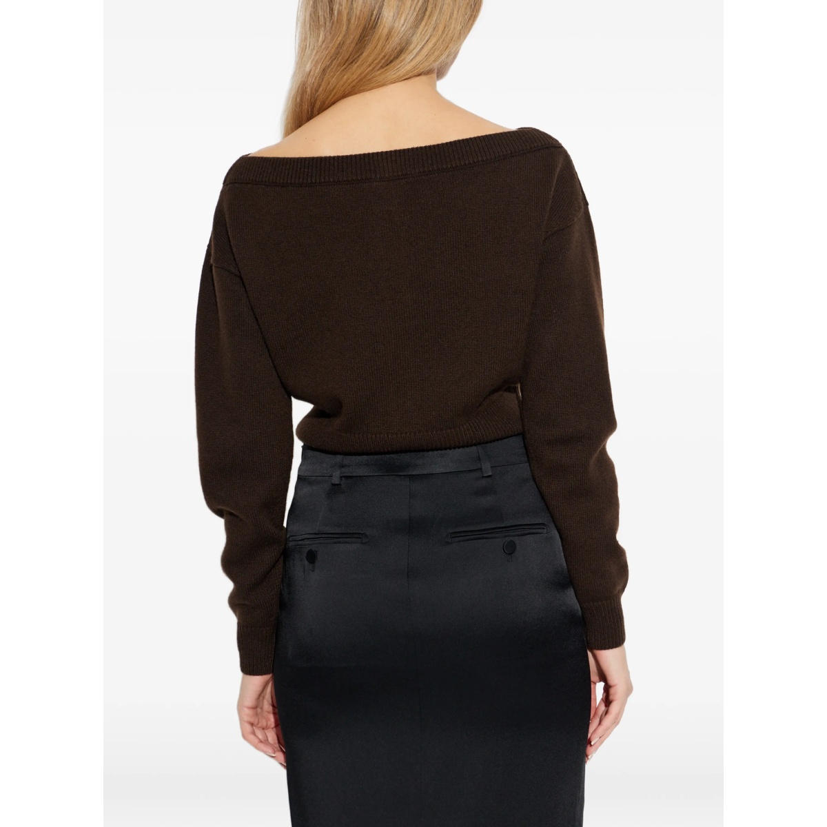 boat-neck cardigan - Img 4