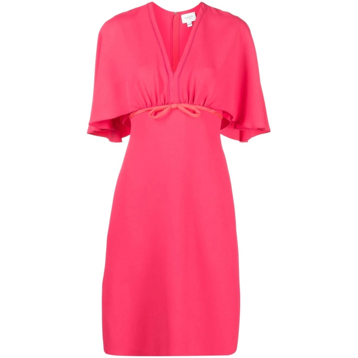 bow-detail V-neck dress