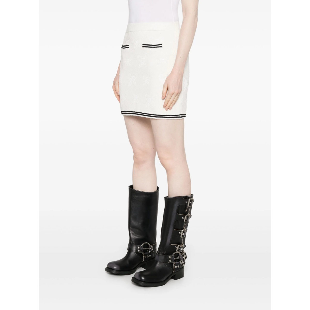 bow-jacquard mini skirt - Img 3