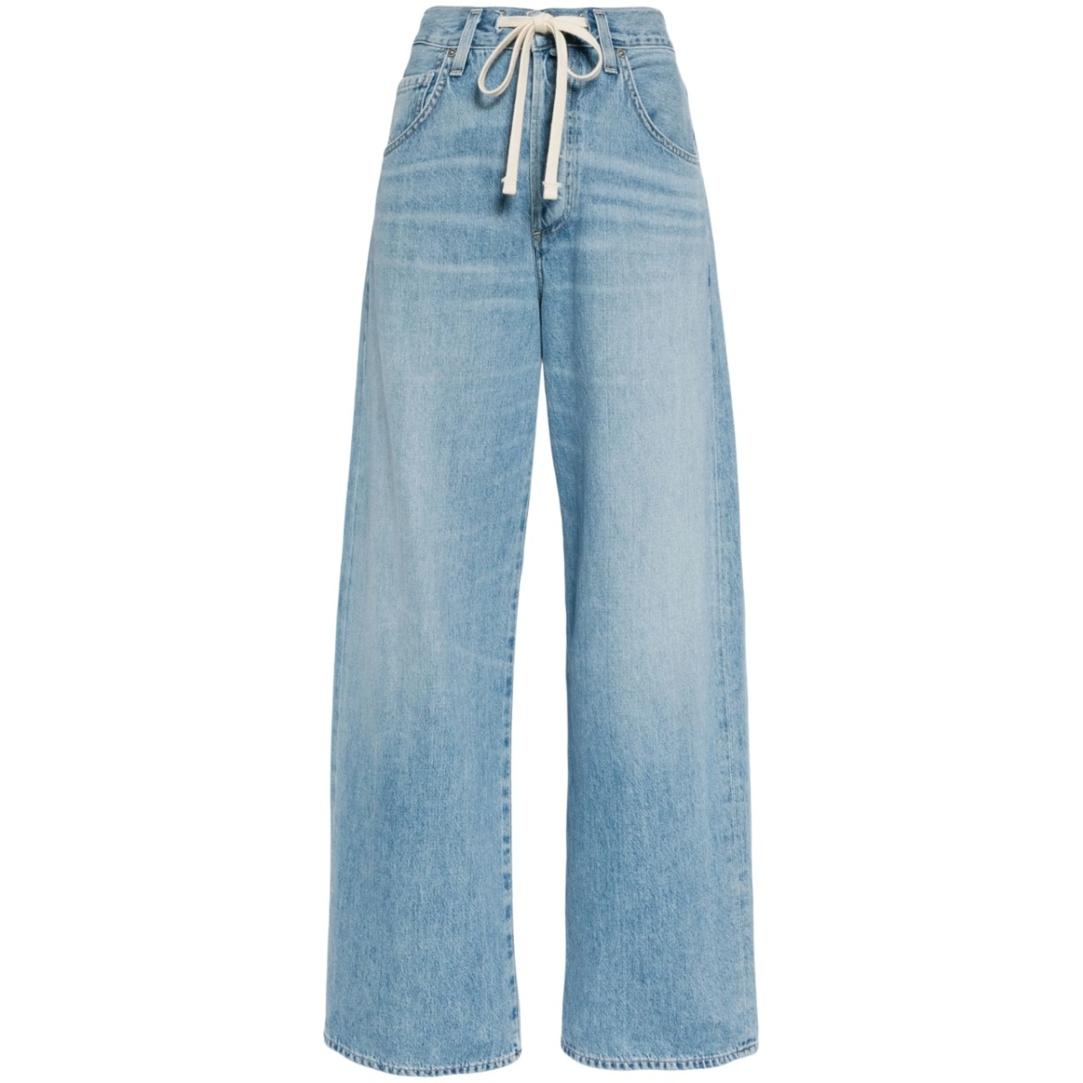 Brynn drawstring-waist cotton jeans