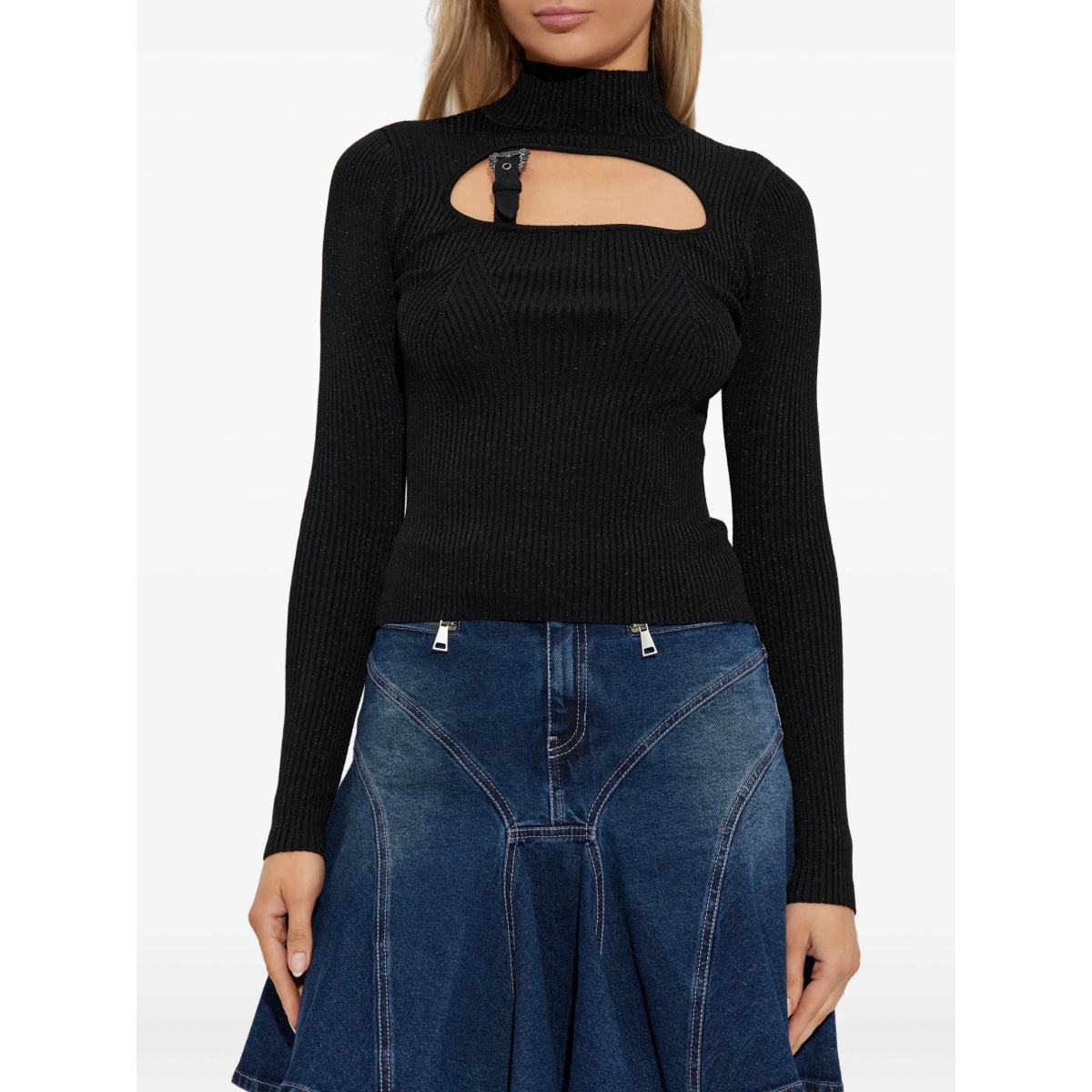 buckle-detail ribbed sweater - Img 3