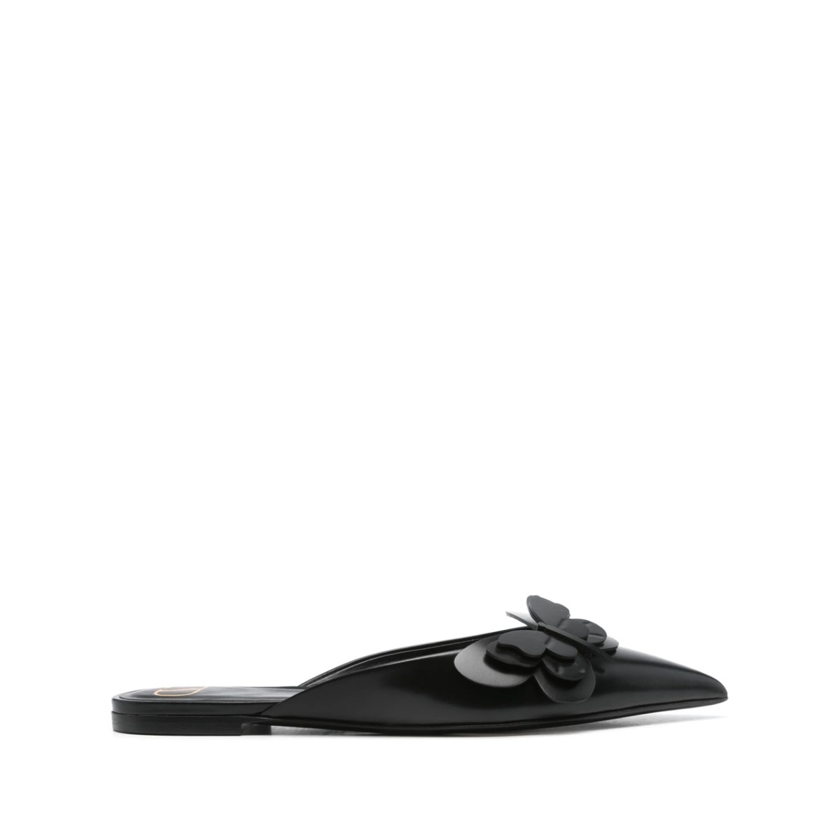 butterfly-appliqué slippers
