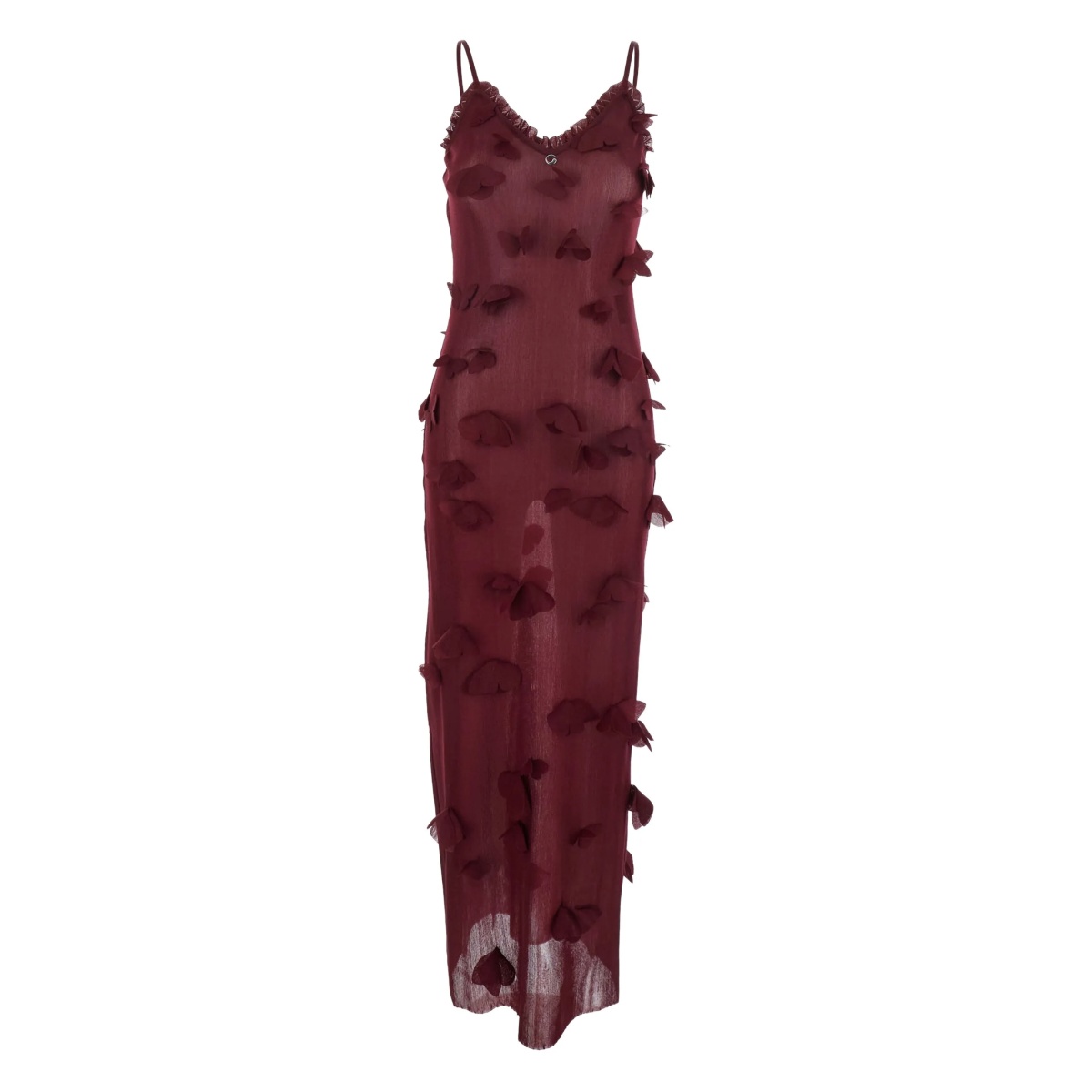 butterfly-embellished slip dress