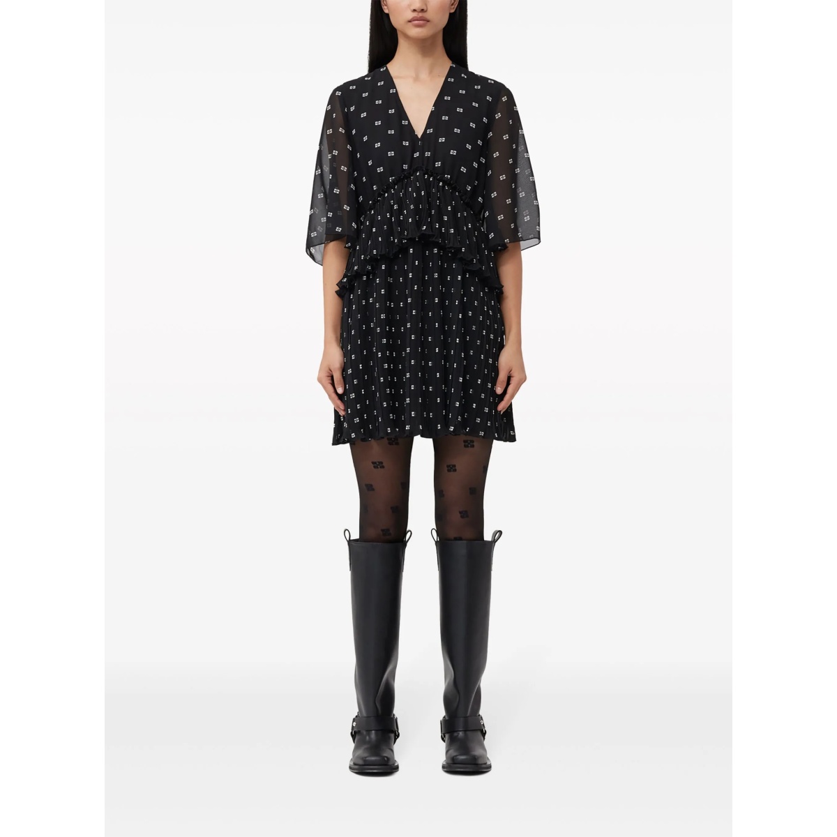 Butterfly logo-pattern tights - Img 3