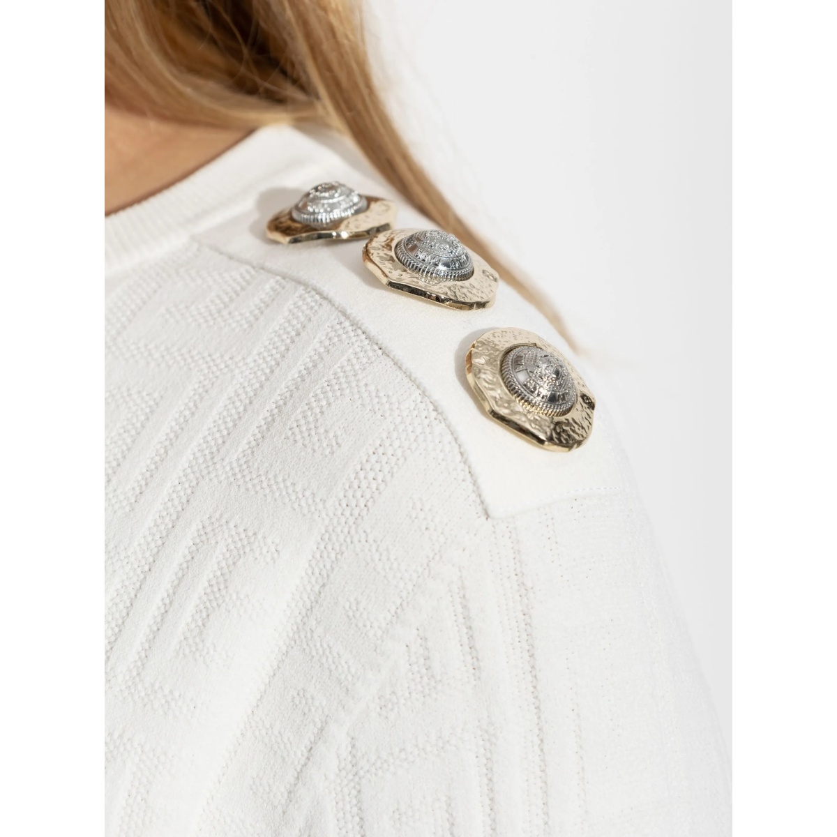 button-detail long-sleeve jumper - Img 5