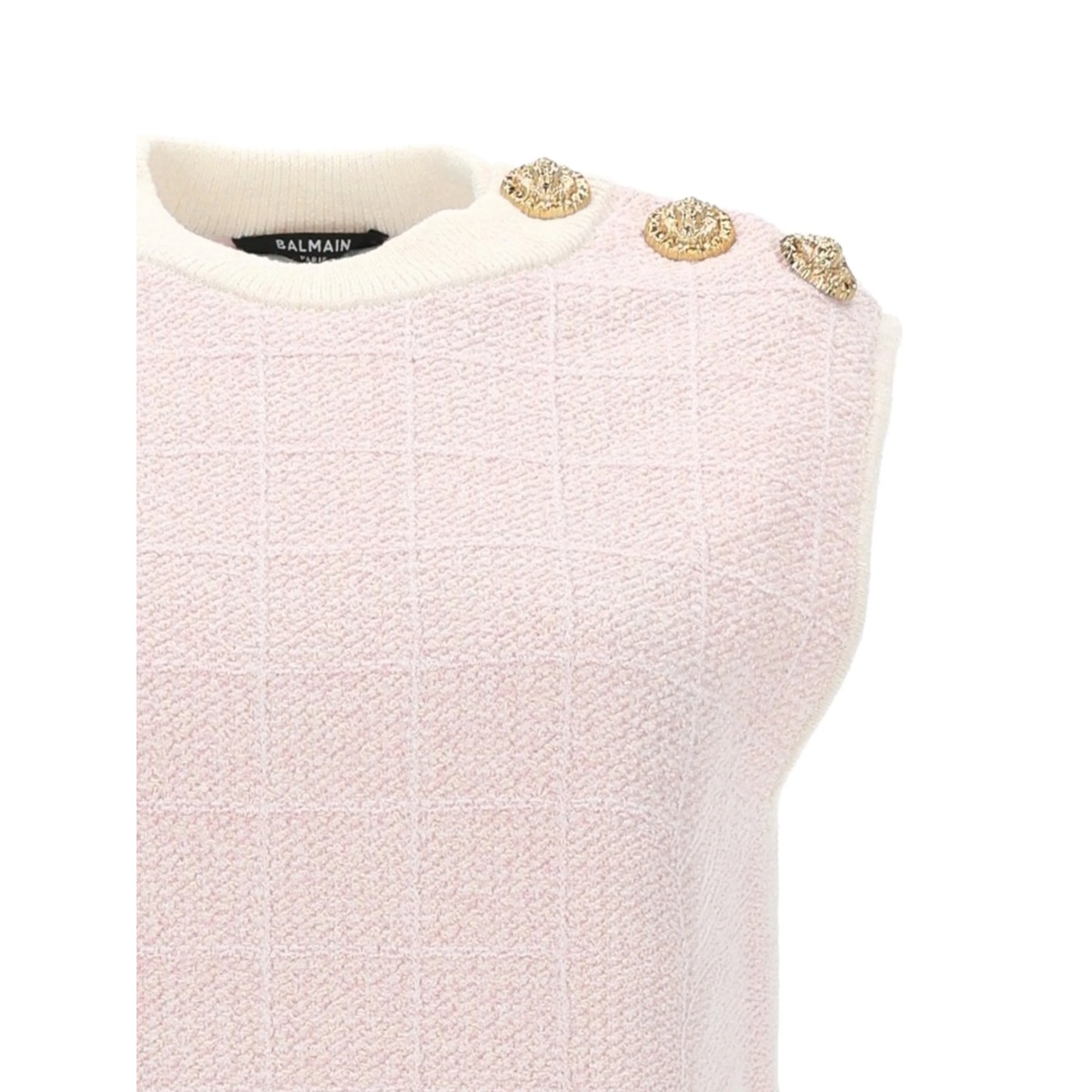 button-detail sleeveless vest - Img 2