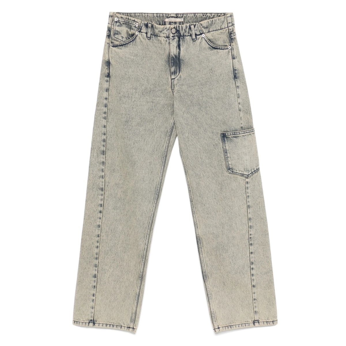 button-fastening jeans