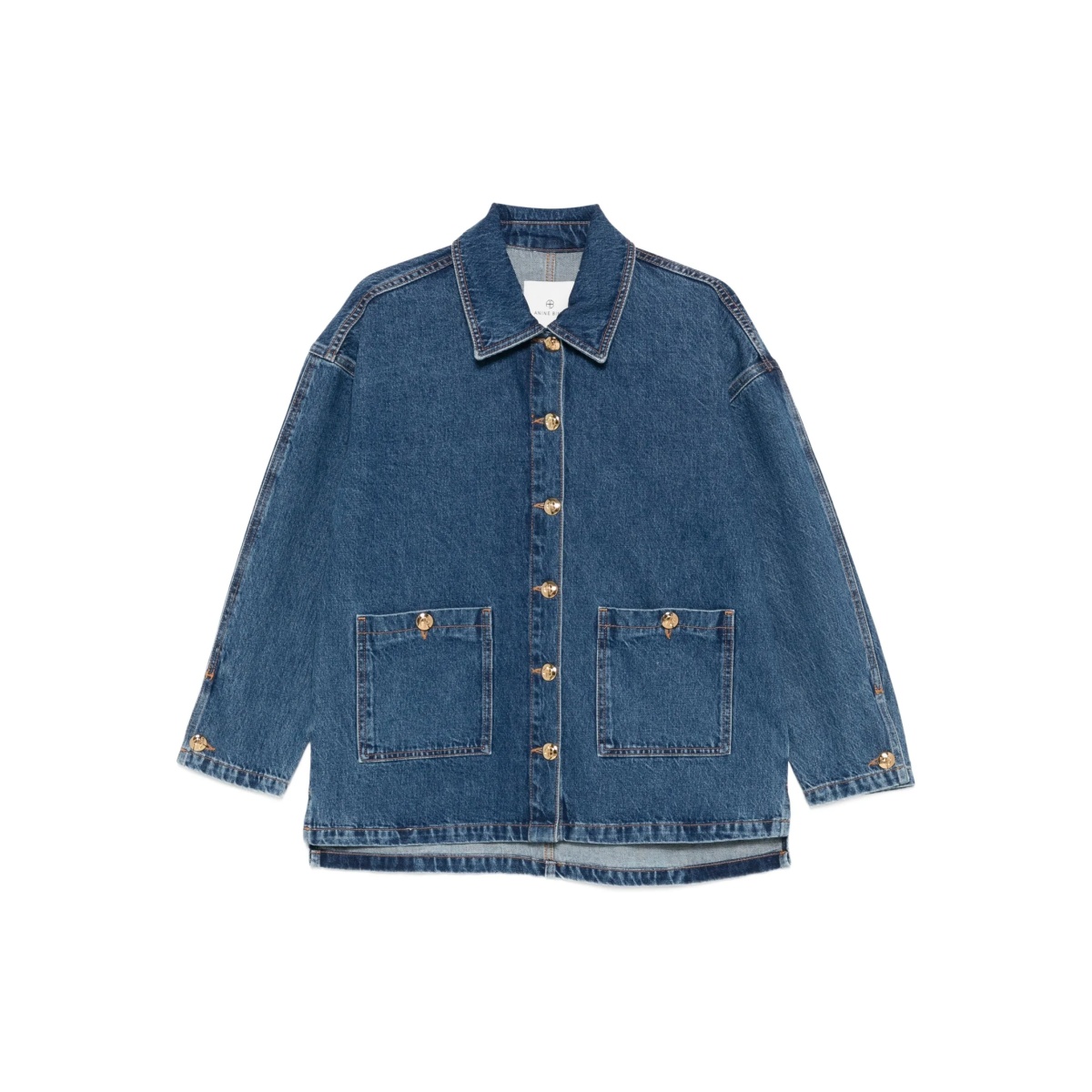 buttoned denim jacket