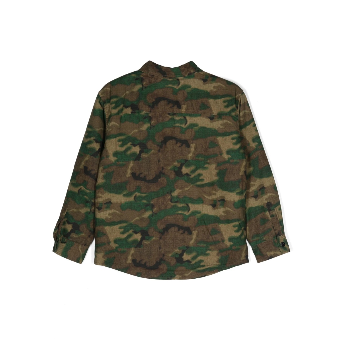 camouflage-pattern logo-patch shirt - Img 2