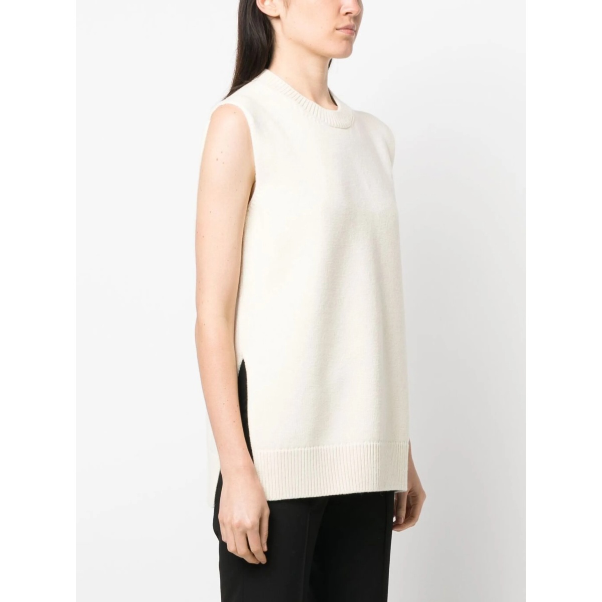cashmere wool blend knit vest - Img 3