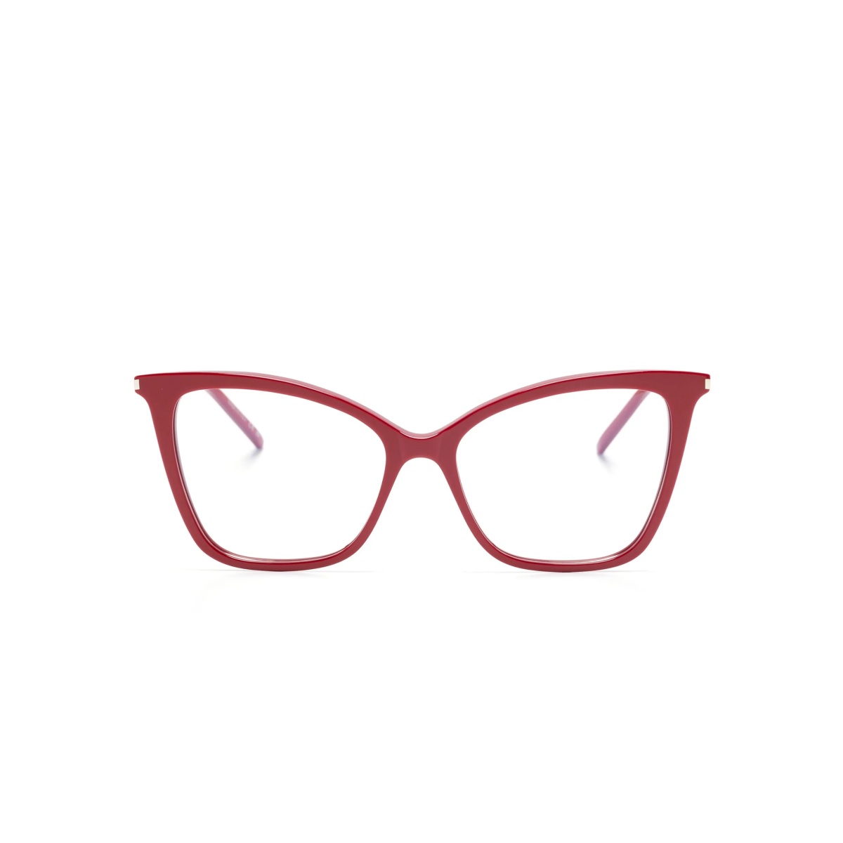 cat eye-frame glasses